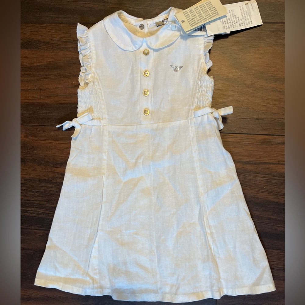 NWT 24M Armani Baby Dress with Certificate of Authentication